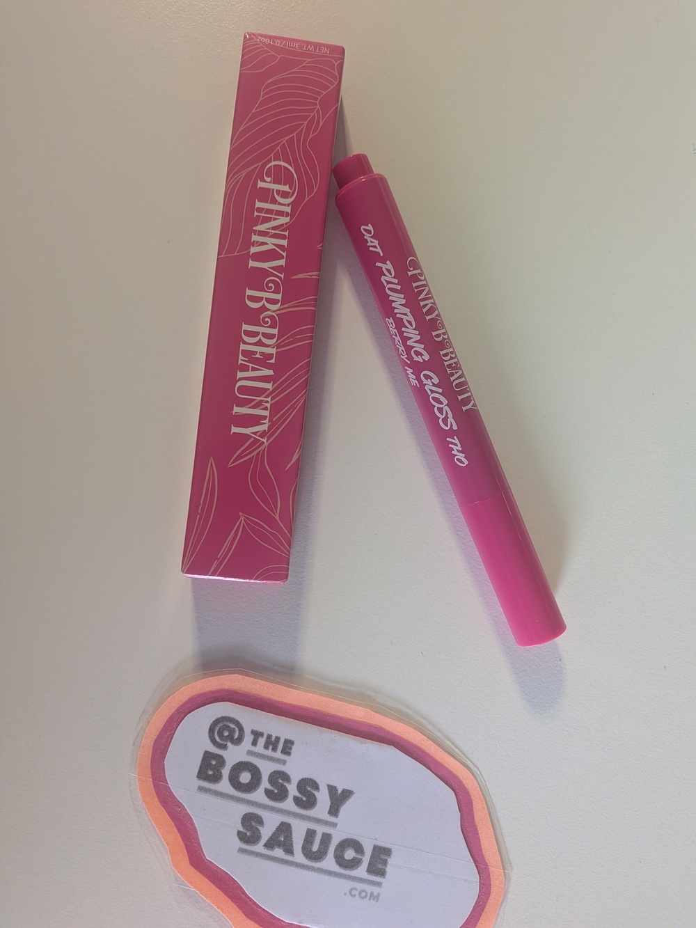 🌸 Pinky B Beauty Dat Plumping Gloss Tho in Shade Berry Me NWT